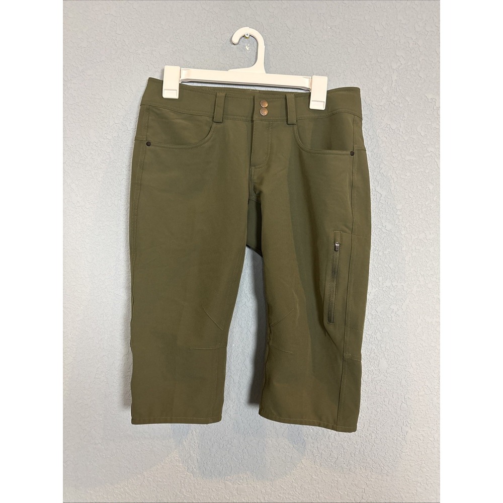 Club Ride Women's S Joanie Cycling Shorts Olive Green Stretch Capri MTB Trail